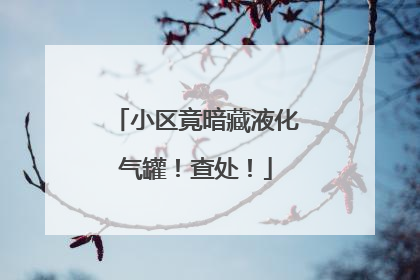 小区竟暗藏液化气罐！查处！
